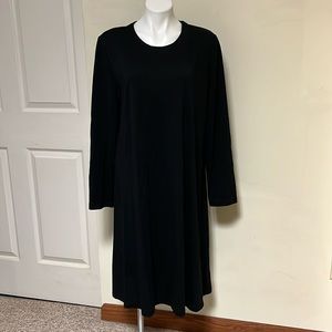 Susan Graver Black Long-Sleeve Dress XL QVC